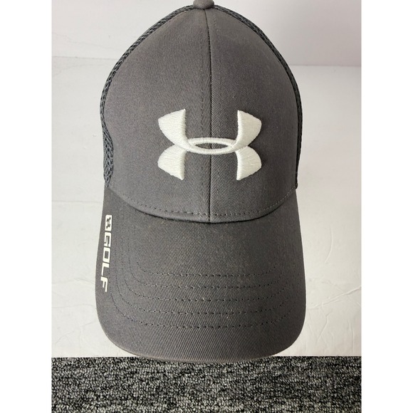Under Armour Other - Under Armour Golf Mesh Back Stretch Fit Hat Gray MD/LG Baseball Cap